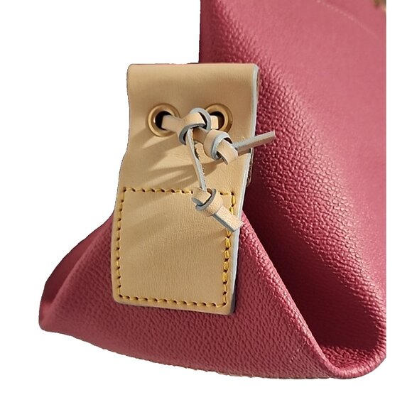 DOONEY & BOURKE Hot Pink MADE IN USA Leather Tassel Tote Crossbody bag vintage - Picture 4 of 16